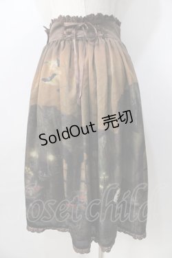 画像2: ALICE and the PIRATES / Vampire Nocturne柄スカート  茶 Y-25-08-30-156-PA-SK-SZ-ZY