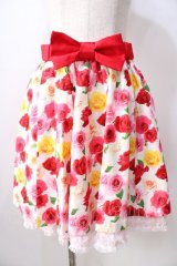 Angelic Pretty / ドレッシーローズスカート  白 Y-25-08-30-158-AP-SK-SZ-ZY