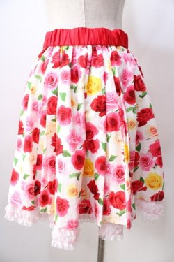 画像2: Angelic Pretty / ドレッシーローズスカート  白 Y-25-08-30-158-AP-SK-SZ-ZY