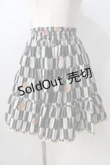 metamorphose / ハイカラ小町フリルミニスカート  黒 Y-25-08-30-161-ME-SK-SZ-ZY