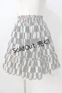 metamorphose / ハイカラ小町フリルミニスカート  黒 Y-25-08-30-161-ME-SK-SZ-ZY