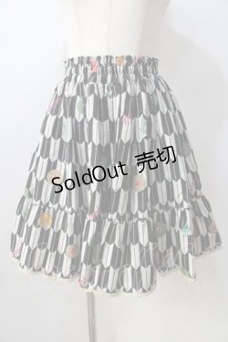 画像1: metamorphose / ハイカラ小町フリルミニスカート  黒 Y-25-08-30-161-ME-SK-SZ-ZY