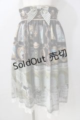 BABY,THE STARS SHINE BRIGHT / Mon Chouchou Hermitage柄スカート  黒 Y-25-08-30-171-BA-SK-SZ-ZY