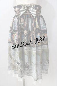 BABY,THE STARS SHINE BRIGHT / Mon Chouchou Hermitage柄スカート  黒 Y-25-08-30-171-BA-SK-SZ-ZY