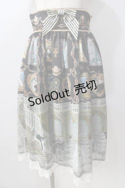 画像1: BABY,THE STARS SHINE BRIGHT / Mon Chouchou Hermitage柄スカート  黒 Y-25-08-30-171-BA-SK-SZ-ZY