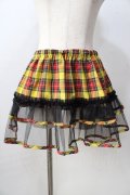 Heart E / タータンチェックのインナースカート M イエロー Y-25-08-30-175-LO-SK-SZ-ZY