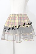 Heart E / タータンチェックのインナースカート M イエロー Y-25-08-30-175-LO-SK-SZ-ZY