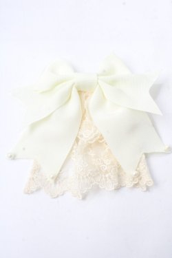 画像1: Innocent World / ローズコサージュパールジャボ  生成り Y-25-08-30-027-IW-AC-SZ-ZY