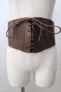 axes femme / 刺繍入りコルセットベルト  ブラウン Y-25-08-30-029-AX-ZA-SZ-ZY