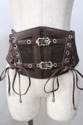 axes femme / 編み上げコルセットベルト  ブラウン Y-25-08-30-030-AX-ZA-SZ-ZY