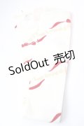 metamorphose / ロゴリボンオーバーニー  オフ白×赤 Y-25-08-30-048-ME-ZA-SZ-ZY