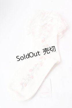 画像1: LIZ LISA / 野いちご刺繍ソックス 0 アイボリー Y-25-08-30-049-LO-ZA-SZ-ZY