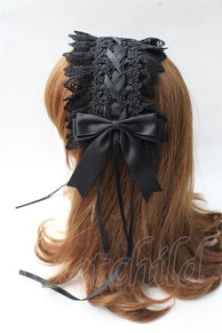 画像2: GOTH / レースヘッドドレス  黒 Y-25-08-30-052-GO-AC-SZ-ZY