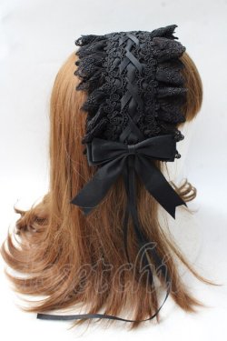 画像3: GOTH / レースヘッドドレス  黒 Y-25-08-30-052-GO-AC-SZ-ZY
