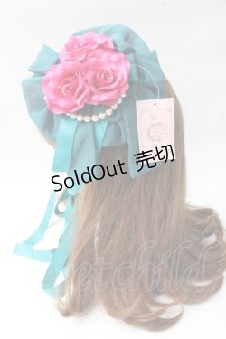 画像2: metamorphose / シフォン円形ヘッドドレス  グリーン Y-25-08-30-054-ME-AC-SZ-ZY