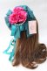 画像2: metamorphose / シフォン円形ヘッドドレス  グリーン Y-25-08-30-054-ME-AC-SZ-ZY (2)
