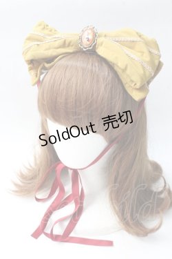画像1: metamorphose / ブローチ付リボンヘッドドレス  カラシ Y-25-08-30-055-ME-AC-SZ-ZY