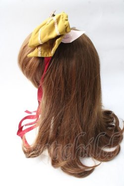 画像2: metamorphose / ブローチ付リボンヘッドドレス  カラシ Y-25-08-30-055-ME-AC-SZ-ZY