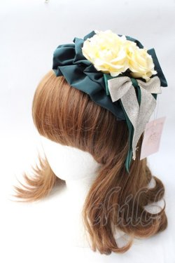 画像1: metamorphose / 無地円形フリルカチューシャ  グリーン Y-25-08-30-057-ME-AC-SZ-ZY