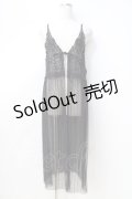 axes femme / レースチュールキャミワンピース  黒 Y-25-08-31-032-AX-OP-SZ-ZY