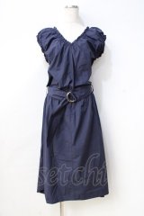 axes femme / ベルトワンピース  紺 Y-25-08-31-035-AX-OP-SZ-ZT102
