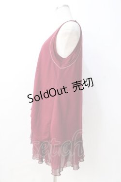 画像2: axes femme / 重ね着風ノースリトップス  ワイン Y-25-08-31-036-AX-BL-SZ-ZY
