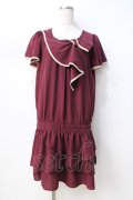 axes femme / リボンデザインチュニ  ワイン Y-25-08-31-037-AX-OP-SZ-ZY
