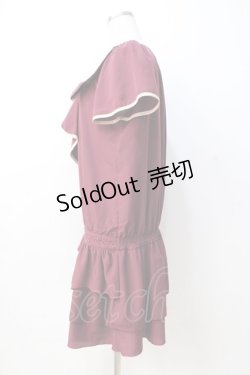 画像2: axes femme / リボンデザインチュニ  ワイン Y-25-08-31-037-AX-OP-SZ-ZI