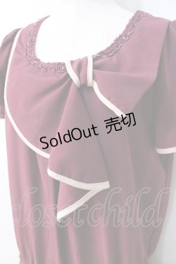 画像4: axes femme / リボンデザインチュニ  ワイン Y-25-08-31-037-AX-OP-SZ-ZI