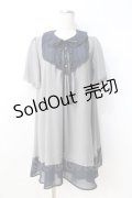 axes femme / シフォンチュニック  グレー Y-25-08-31-038-AX-TO-SZ-ZY