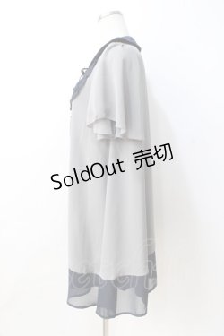 画像2: axes femme / シフォンチュニック  グレー Y-25-08-31-038-AX-TO-SZ-ZY