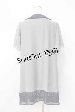 画像3: axes femme / シフォンチュニック  グレー Y-25-08-31-038-AX-TO-SZ-ZY