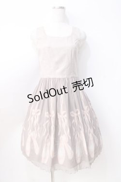 画像1: Emily Temple cute / トゥーシューズビスチェ風ノースリーブワンピース  オフベージュ Y-25-08-31-040-ET-OP-SZ-ZY