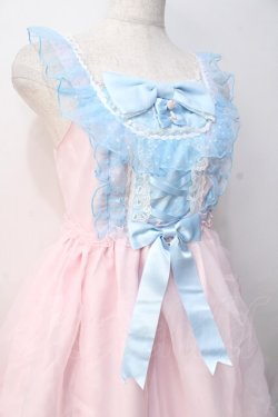 画像5: Angelic Pretty / Lovelyオーガンジージャンパースカート  ピンク×サックス Y-25-08-31-047-AP-OP-SZ-ZY