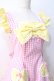 画像5: Angelic Pretty / ギンガムシャーベットジャンパースカート  ピンク×イエロー Y-25-08-31-048-AP-OP-SZ-ZY (5)