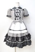 Angelic Pretty / Stripe Girly Cafe Set  ブラック Y-25-08-31-051-AP-OP-SZ-ZY