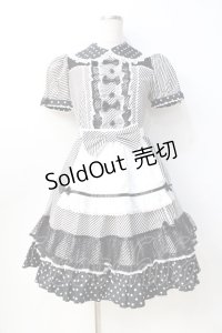 Angelic Pretty / Stripe Girly Cafe Set  ブラック Y-25-08-31-051-AP-OP-SZ-ZY