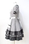 画像2: Angelic Pretty / Stripe Girly Cafe Set  ブラック Y-25-08-31-051-AP-OP-SZ-ZY (2)