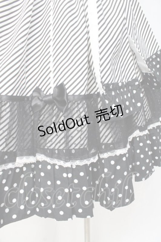 画像4: Angelic Pretty / Stripe Girly Cafe Set  ブラック Y-25-08-31-051-AP-OP-SZ-ZY (4)