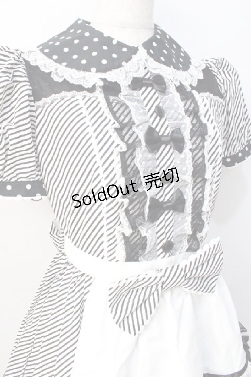 画像5: Angelic Pretty / Stripe Girly Cafe Set  ブラック Y-25-08-31-051-AP-OP-SZ-ZY (5)