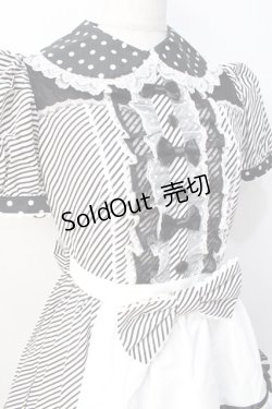 画像5: Angelic Pretty / Stripe Girly Cafe Set  ブラック Y-25-08-31-051-AP-OP-SZ-ZY