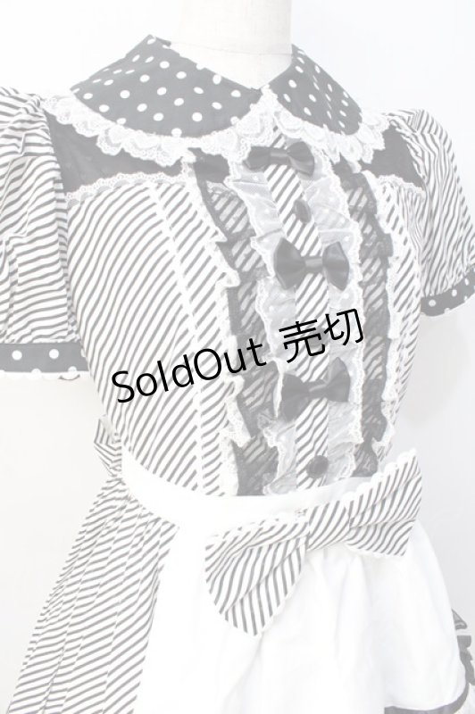 画像5: Angelic Pretty / Stripe Girly Cafe Set  ブラック Y-25-08-31-051-AP-OP-SZ-ZY (5)