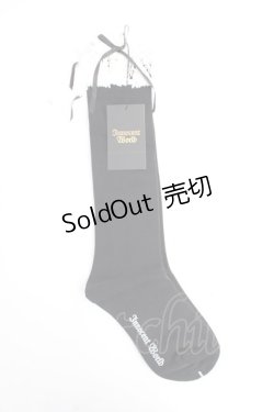 画像2: Innocent World / トーションレースハイソックス  黒×白 Y-25-08-31-008-IW-ZA-SZ-ZY