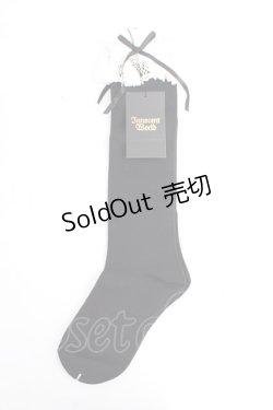 画像3: Innocent World / トーションレースハイソックス  黒×白 Y-25-08-31-008-IW-ZA-SZ-ZY