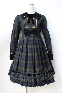 画像1: Angelic Pretty / Modern Studentワンピース  グリーン Y-25-08-31-054-AP-OP-SZ-ZY