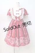 BABY,THE STARS SHINE BRIGHT / Sugar Rose Tea Timeプリントワンピース  エンジ Y-25-08-31-056-BA-OP-SZ-ZY