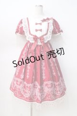 BABY,THE STARS SHINE BRIGHT / Sugar Rose Tea Timeプリントワンピース  エンジ Y-25-08-31-056-BA-OP-SZ-ZY