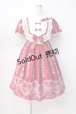 画像1: BABY,THE STARS SHINE BRIGHT / Sugar Rose Tea Timeプリントワンピース  エンジ Y-25-08-31-056-BA-OP-SZ-ZY