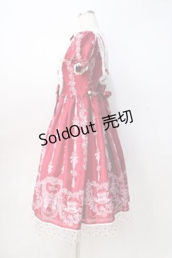 画像2: BABY,THE STARS SHINE BRIGHT / Sugar Rose Tea Timeプリントワンピース  エンジ Y-25-08-31-056-BA-OP-SZ-ZY
