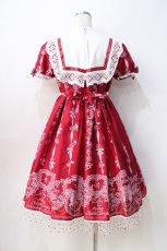 画像3: BABY,THE STARS SHINE BRIGHT / Sugar Rose Tea Timeプリントワンピース  エンジ Y-25-08-31-056-BA-OP-SZ-ZY (3)